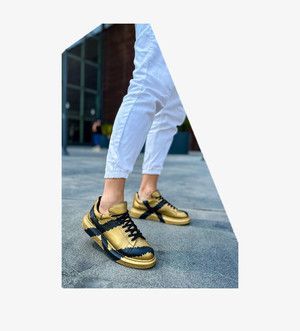 CH254 CST Pittura Erkek Ayakkabı 549 GOLD SIYAH X - Görsel 1