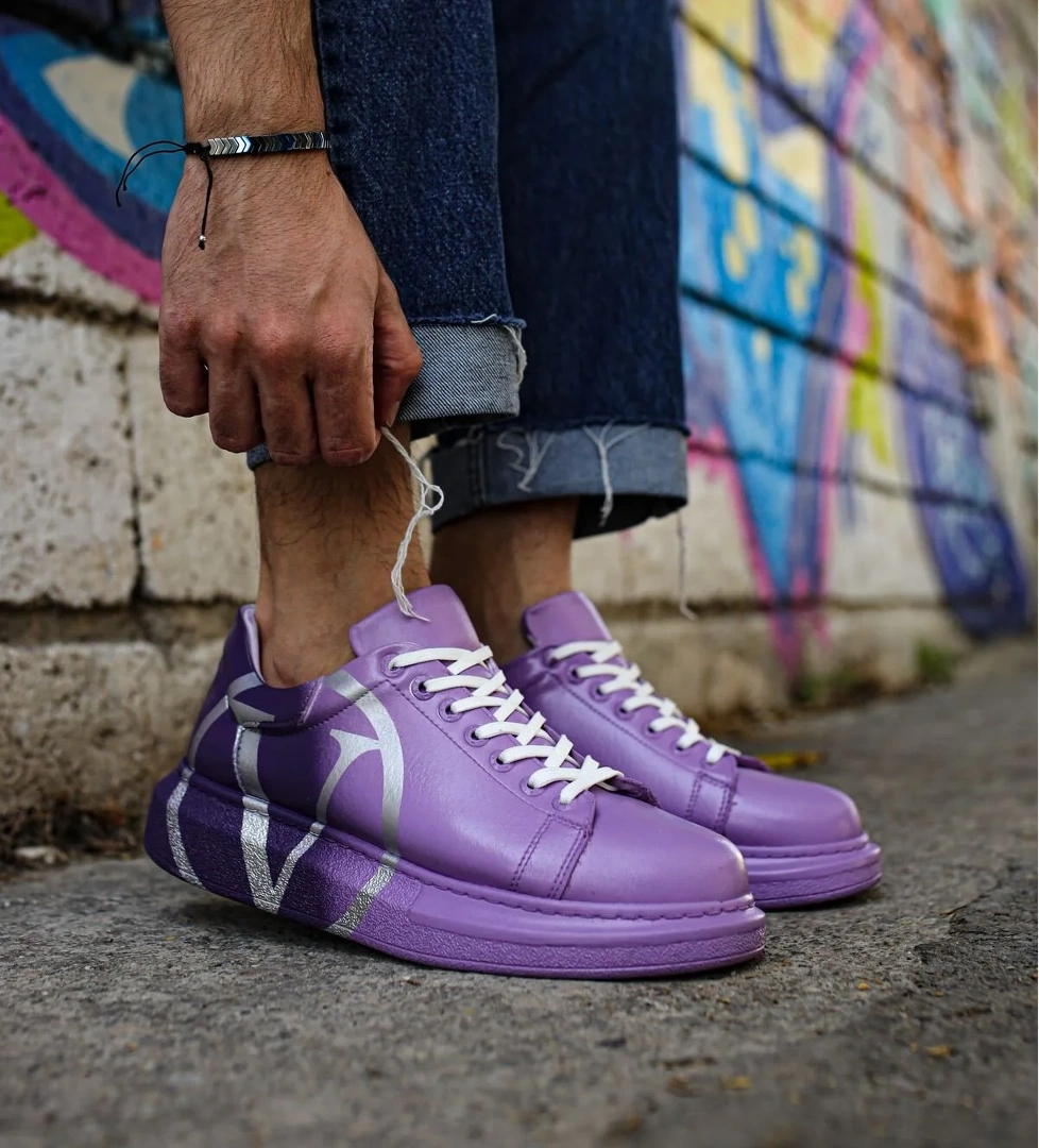 CH254 CBT Pittura Erkek Ayakkabı 490 MOR/ KOYU MOR V - Görsel 1