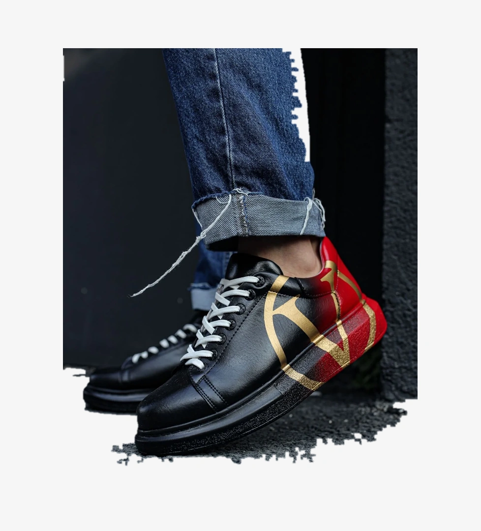 CH254 CBT Pittura Erkek Ayakkabı 411 V SIYAH / KIRMIZI - Görsel 1