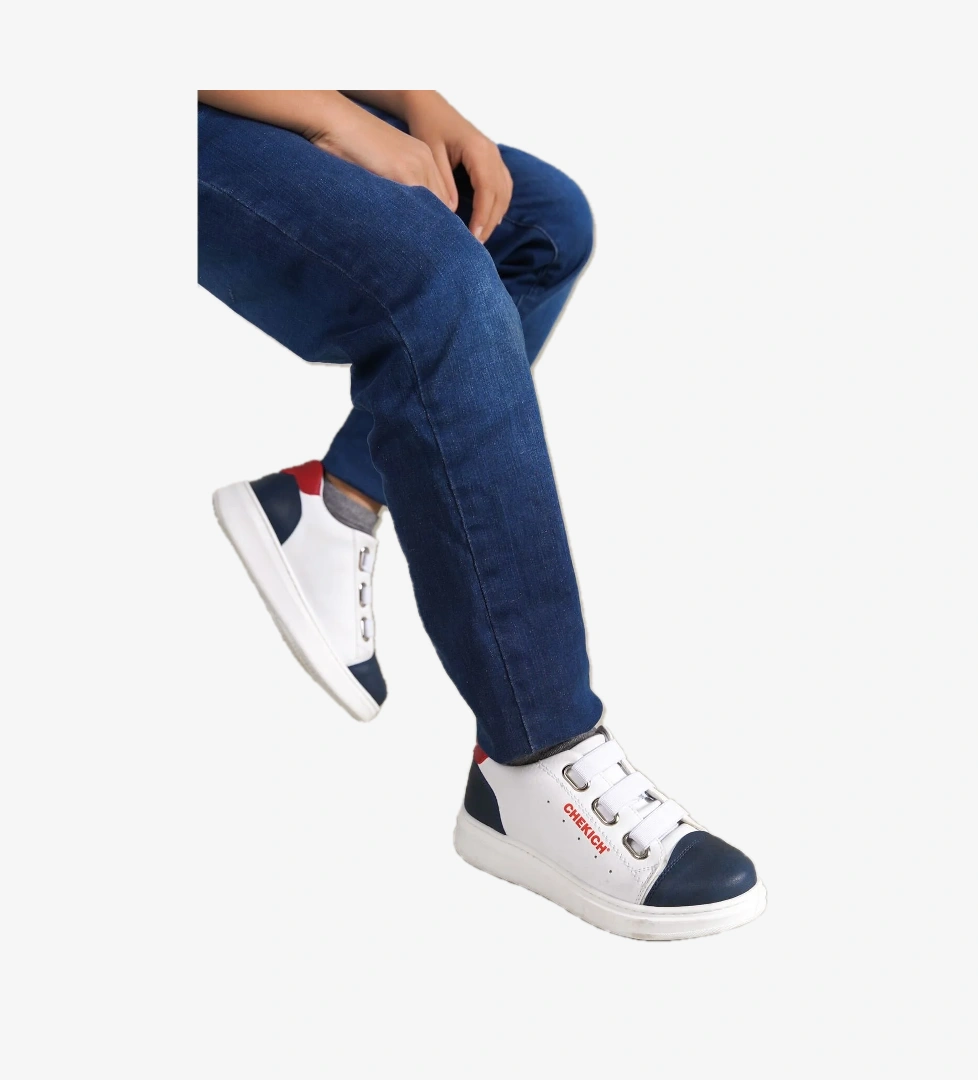 Chekich 1007 Montana Çocuk Ayakkabı Lacivert-Beyaz-Kırmızı model görseli