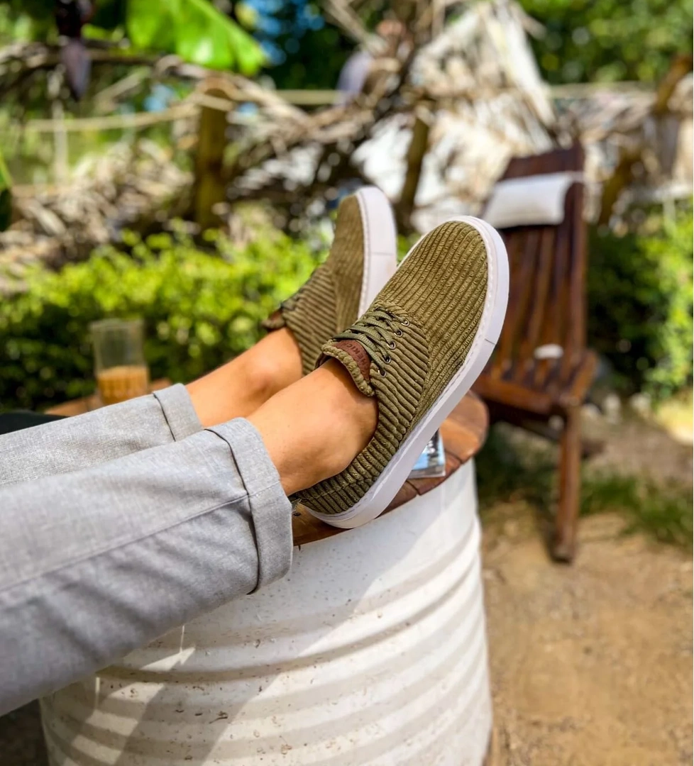 CH173 KBT Velluto Erkek Ayakkabı HAKI - Görsel 1