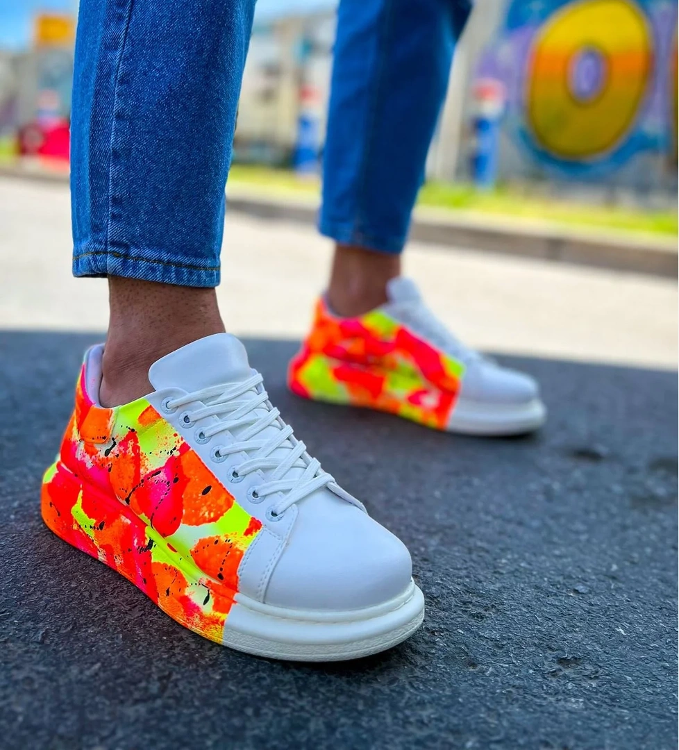 Chekich CH254 CBT Pittura Erkek Ayakkabı 535 NEON TURUNCU / SIYAH YAĞMUR model görseli