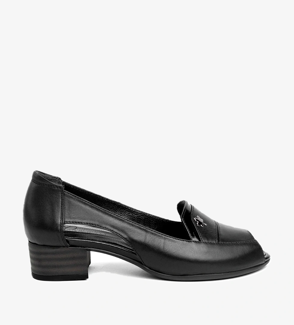 Beety BY01.8402 Kadın Deri Klasik Topuklu Ayakkabı Siyah