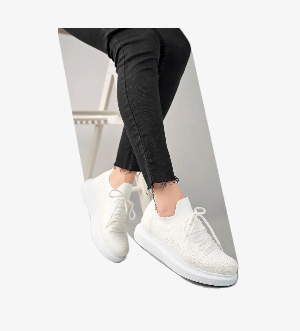 CH307 RT Tricot Kadın Ayakkabı BEYAZ - Görsel 1