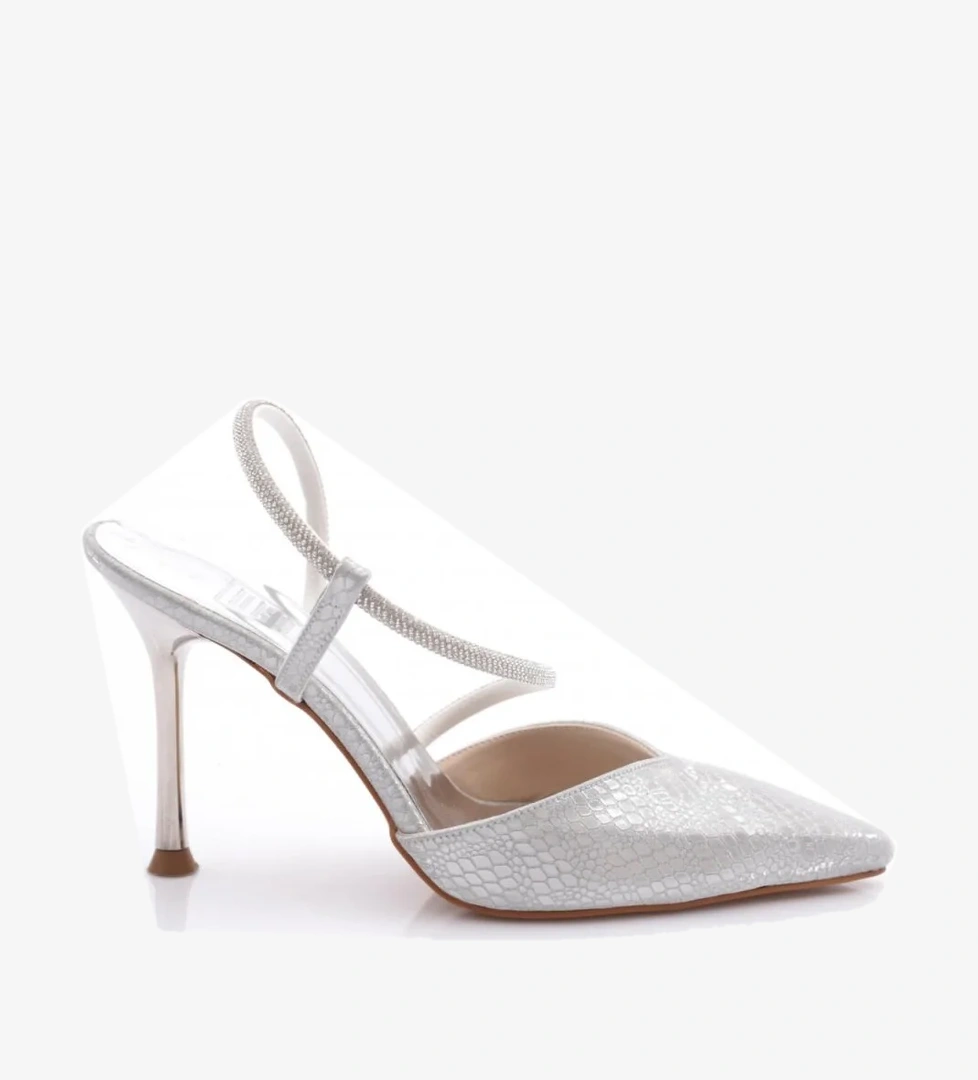 Dgn 205 Kadin Taş İpli Kadin Topuklu Abiye Ayakkabi model görseli