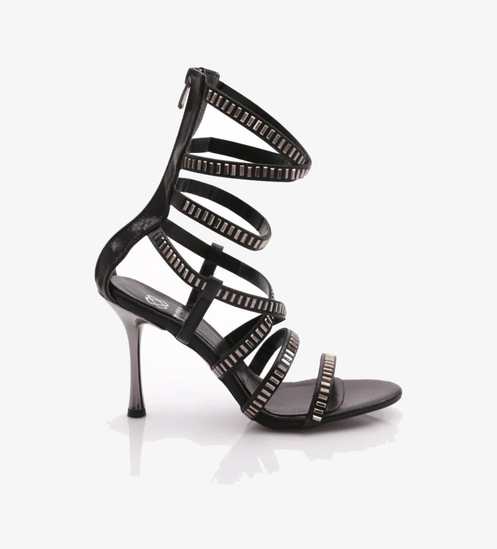 K701 Kadin Taşli Topuklu Abiye Ayakkabi