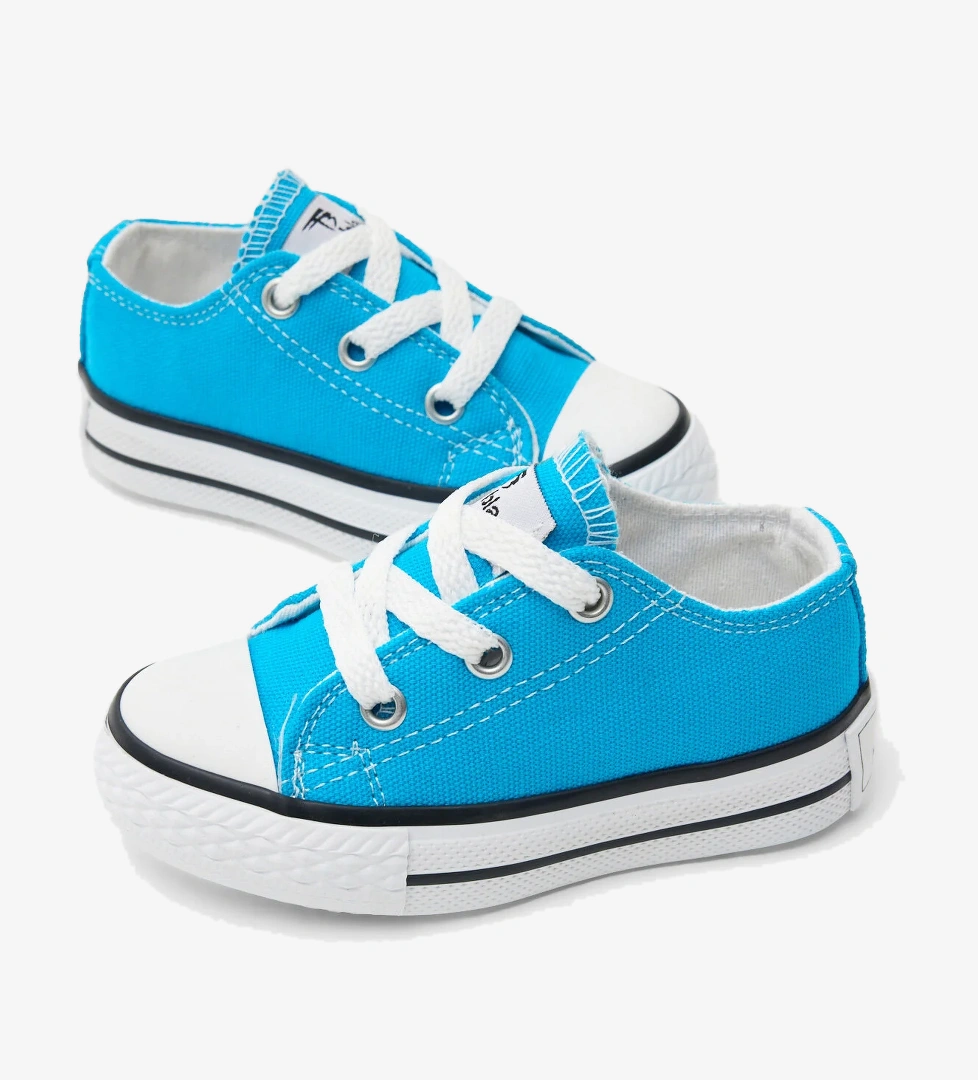 Çocuk Unisex Bebe Mavisi Rahat Kalıp Bağcıklı Sneaker
