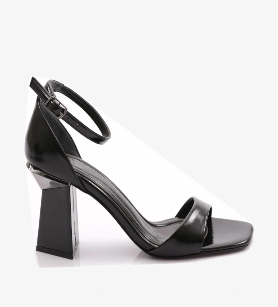 2443 Kadin Bilekten Bağlama Topuklu Abiye Ayakkabi