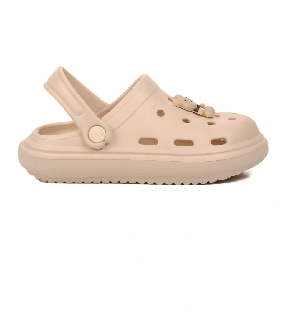 755-F Ekru Çocuk Sabo Terlik