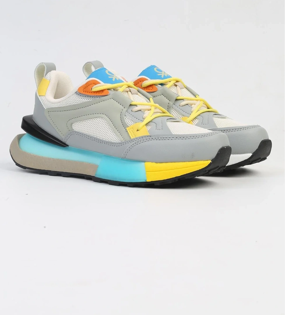 Benetton ® İthal Bej Beyaz Kadın Spor Ayakkabı Bni-10250 model görseli