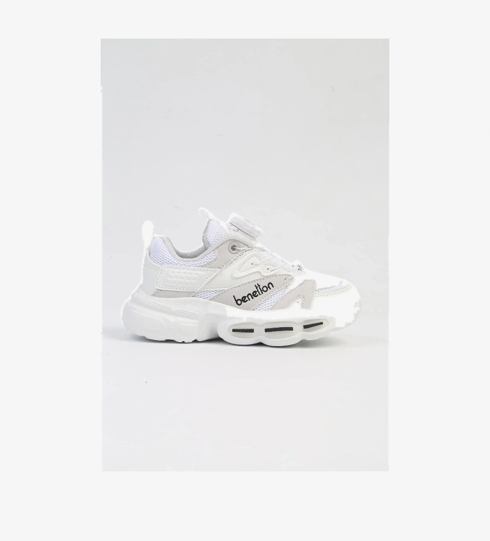 ® İTHAL Beyaz Çocuk Bağcık Mekanizmalı Spor Ayakkabı BNI-10255 - Görsel 1