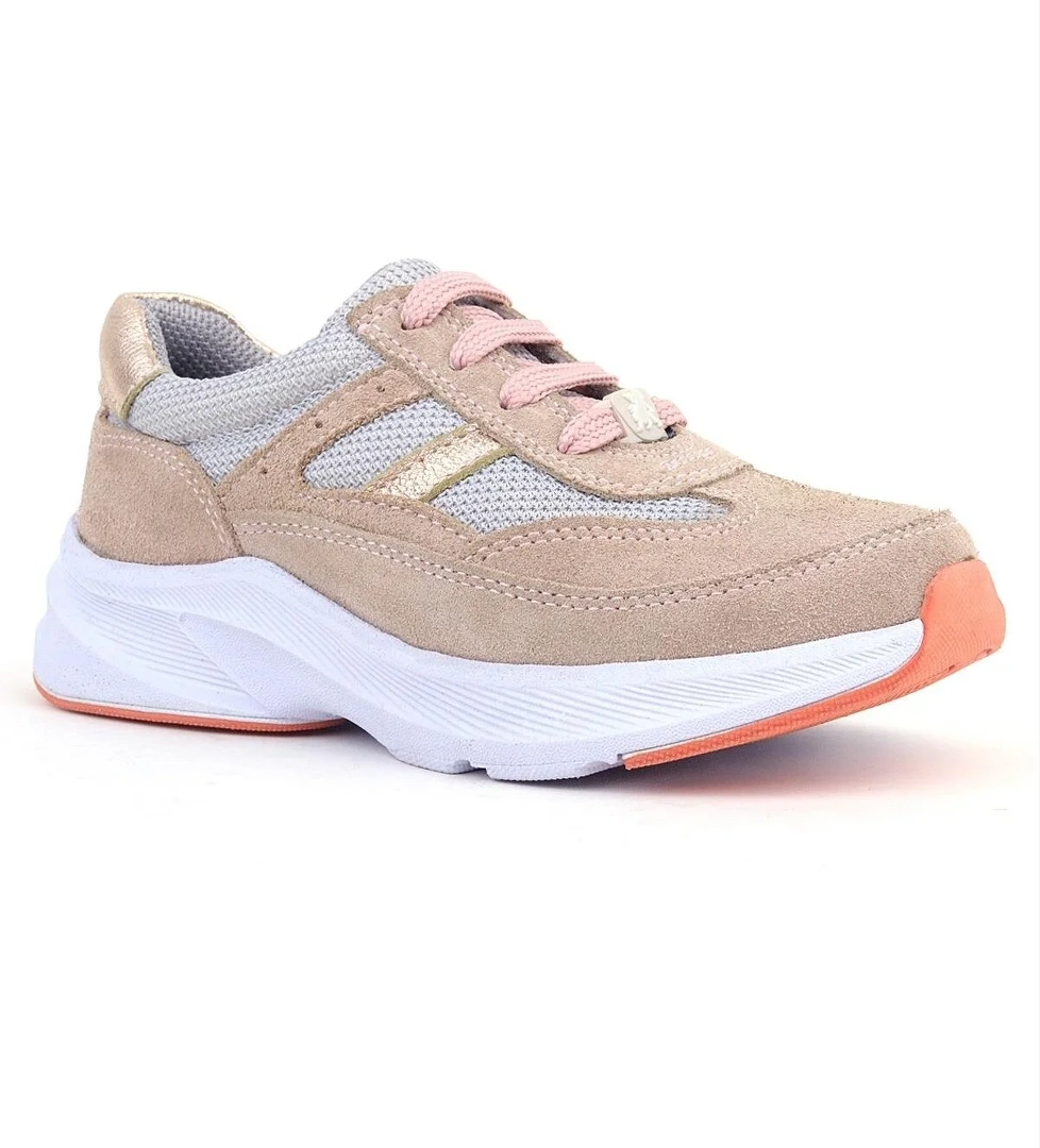 Rakerplus Hakiki Deri Anatomik Pudra Bağcıklı Hafif Çocuk Spor Ayakkabı model görseli