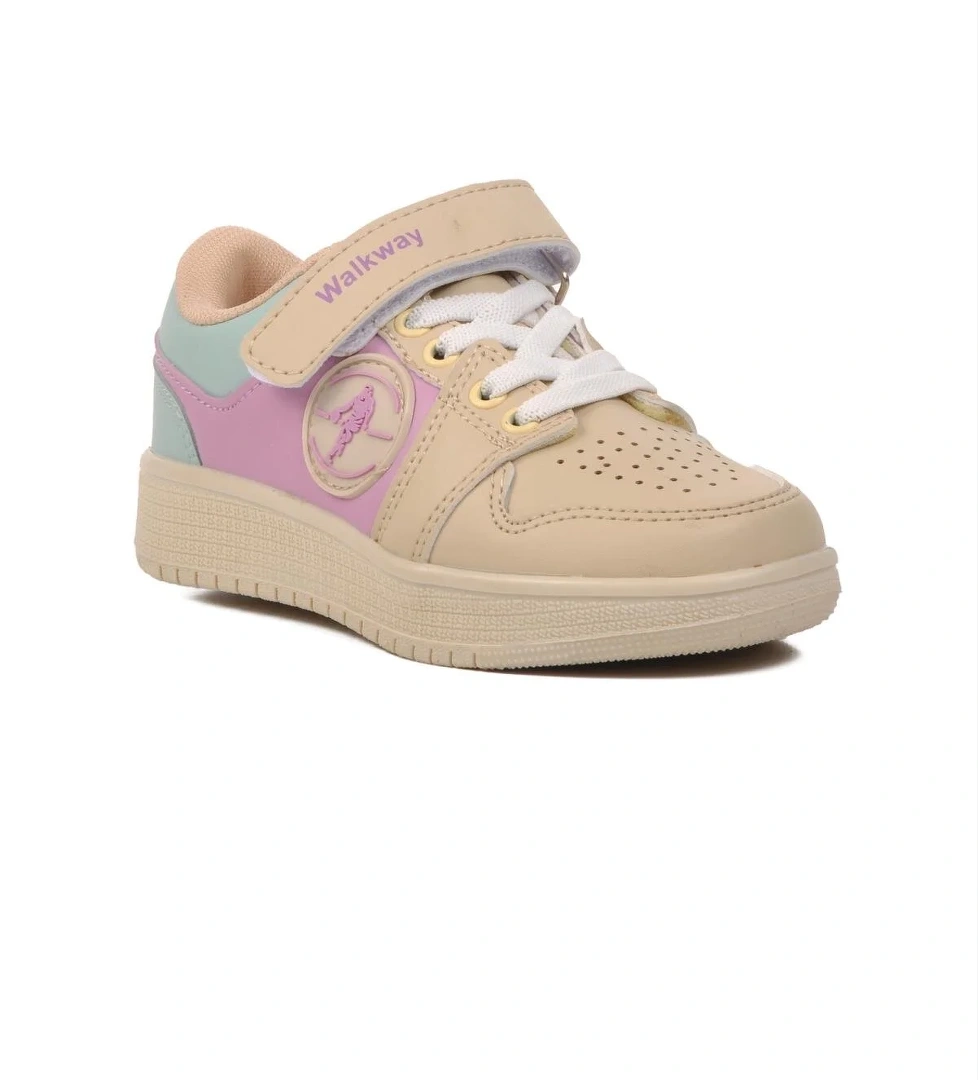 Sloga-P Bej-Lila-Yeşil Çocuk Spor Ayakkabı