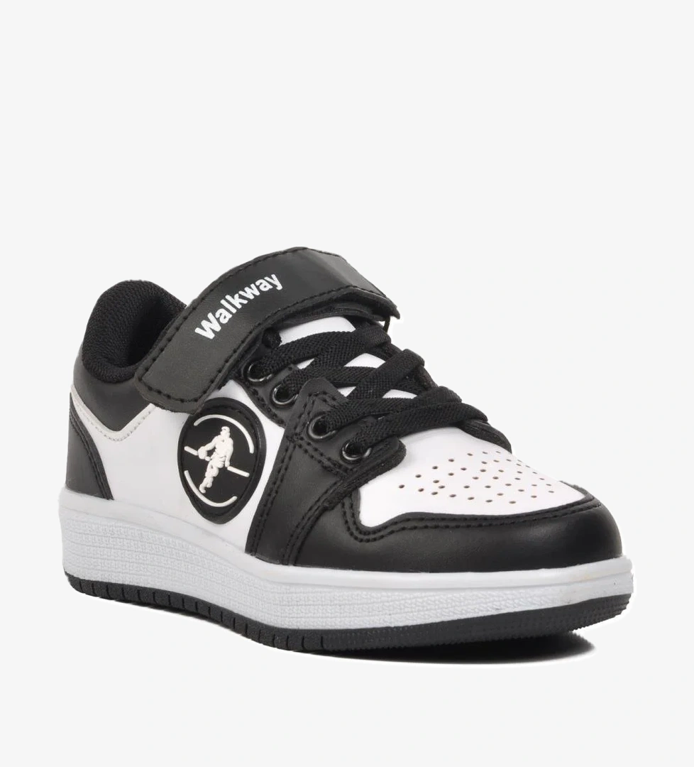 Sloga-P Siyah-Beyaz Çocuk Spor Ayakkabı