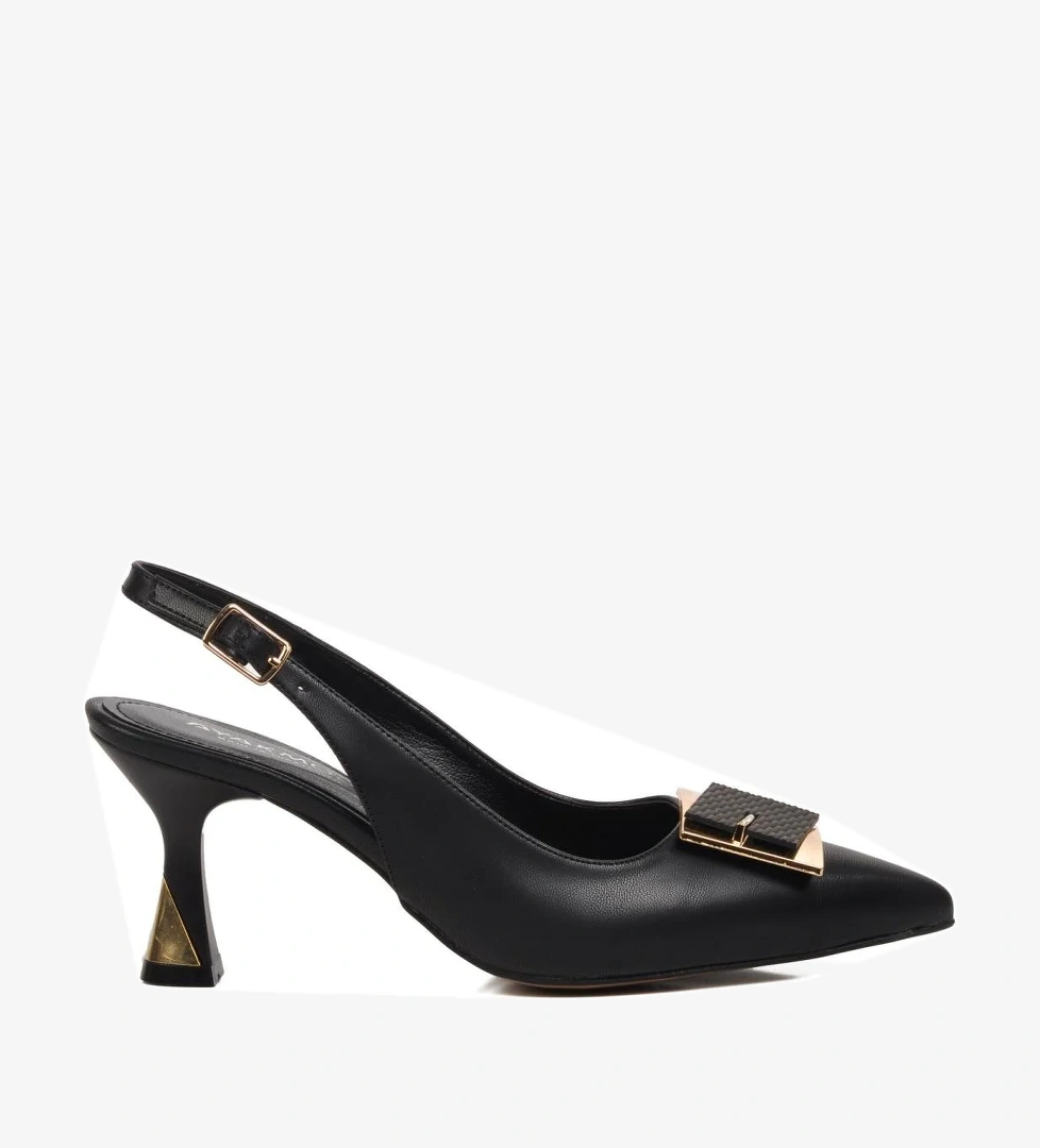 312101 Siyah Kadın Abiye Ayakkabı - Görsel 1