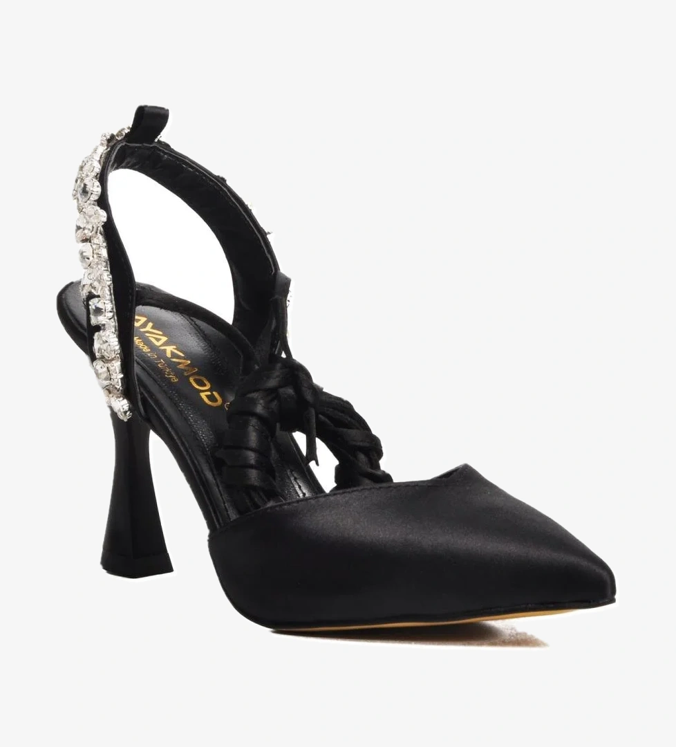 461014 Siyah Kadın Abiye Ayakkabı