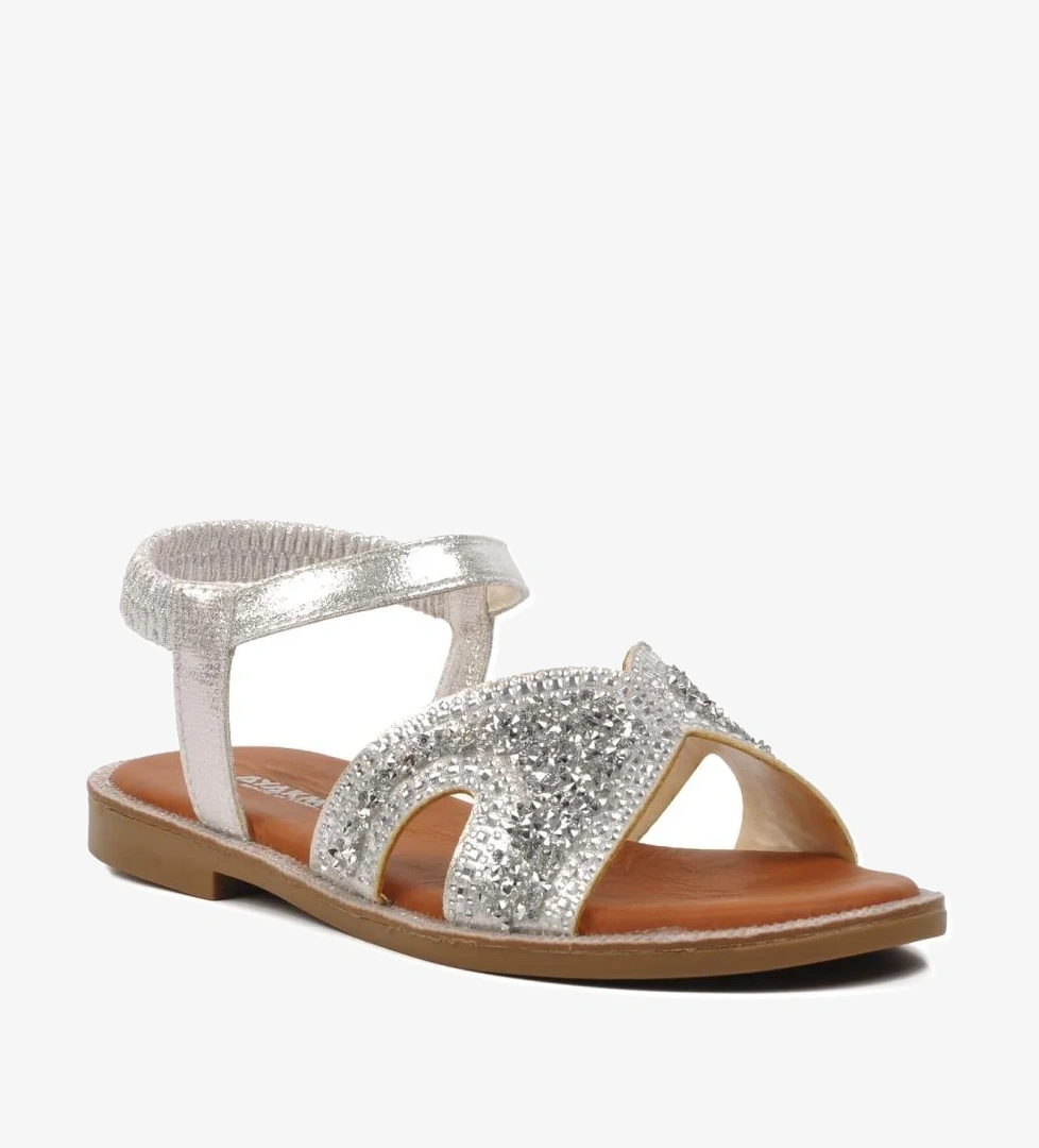 286069 Gümüş Kadın Sandalet