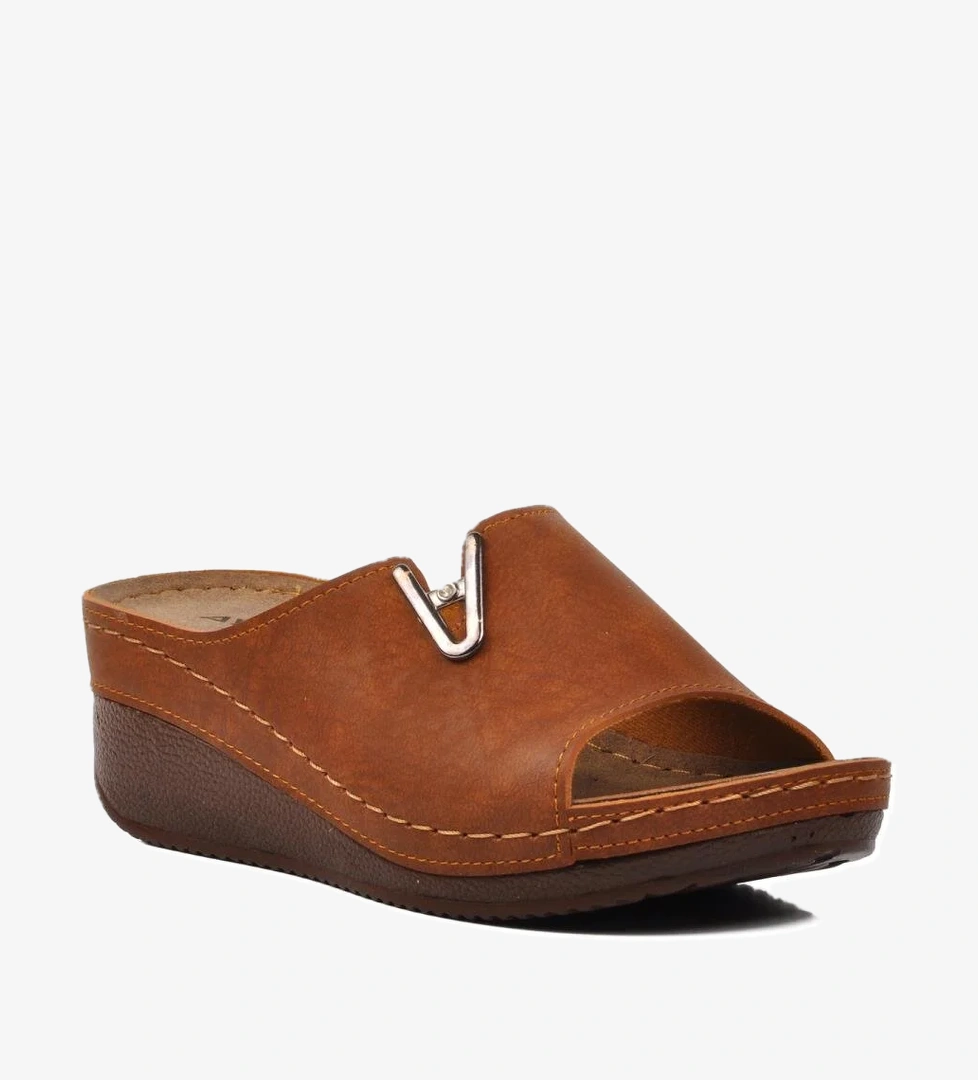 38-973 Taba Kadın Dolgu Topuk Terlik - Görsel 1