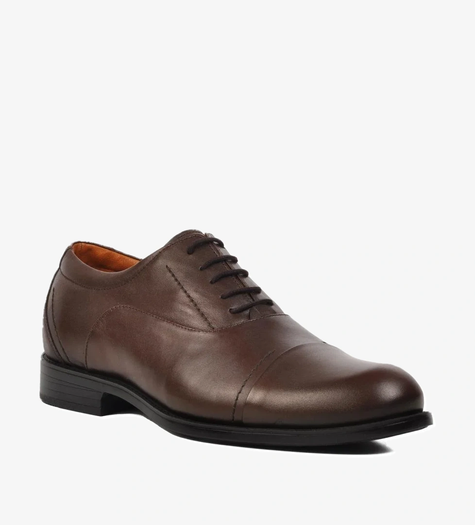 Premium 03259 Kahve Hakiki Deri Erkek Klasik Ayakkabı