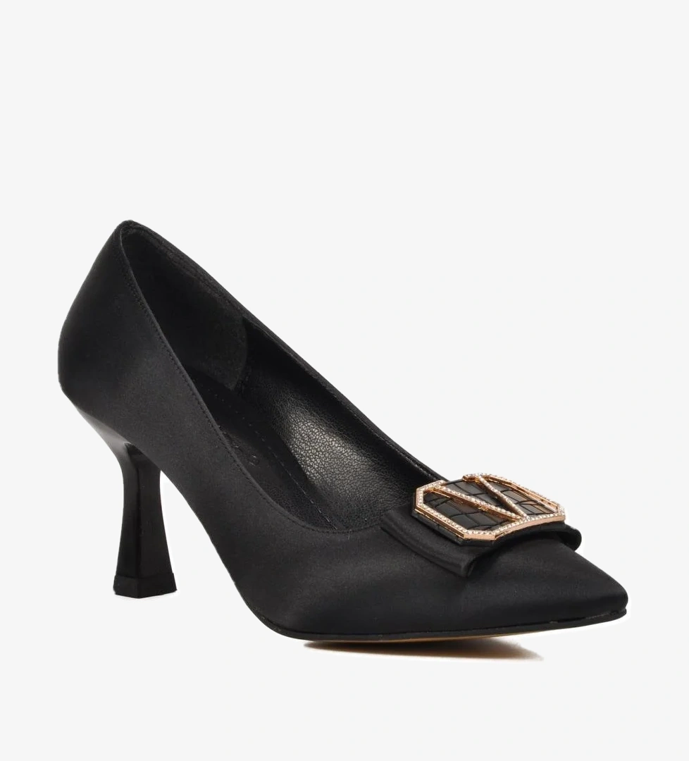 357088 Siyah Kadın Abiye Ayakkabı - Görsel 1