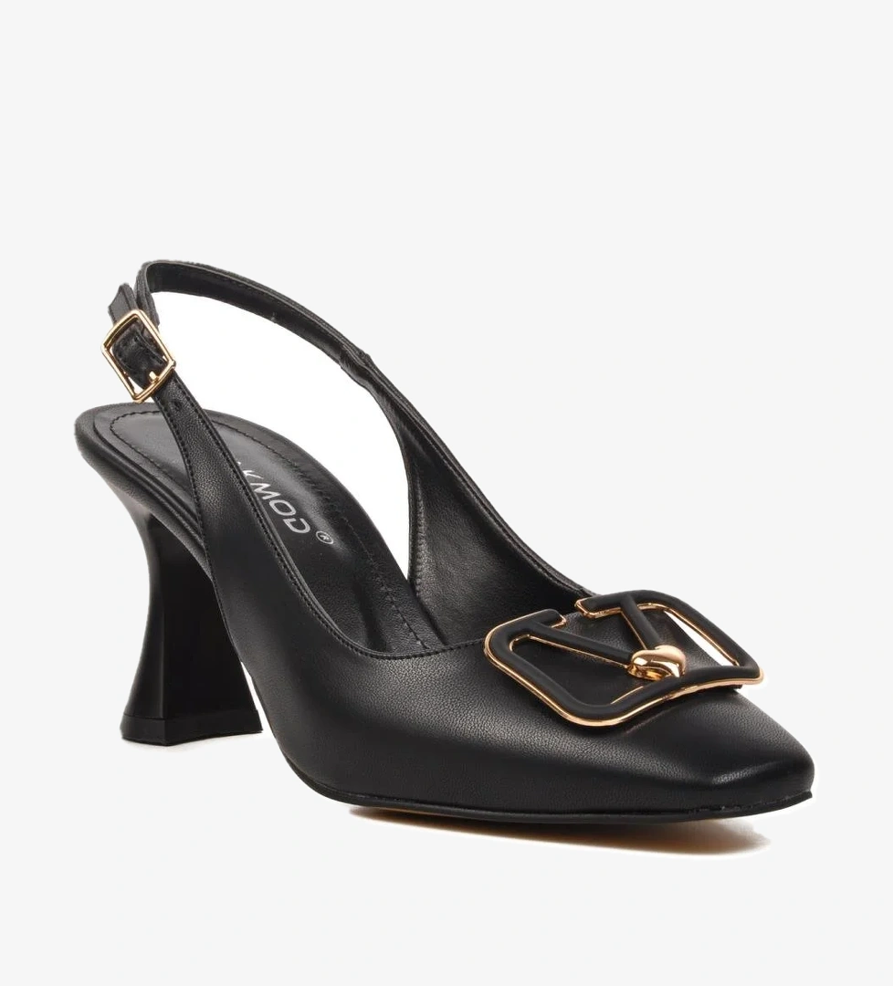 312112 Siyah Kadın Topuklu Ayakkabı - Görsel 1