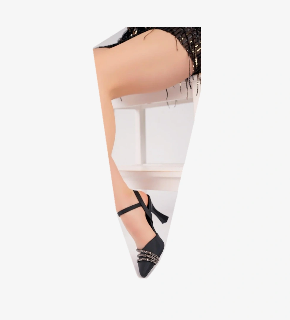 Elit Mst345V Kadın Topuklu Ayakkabı Siyah - Görsel 1