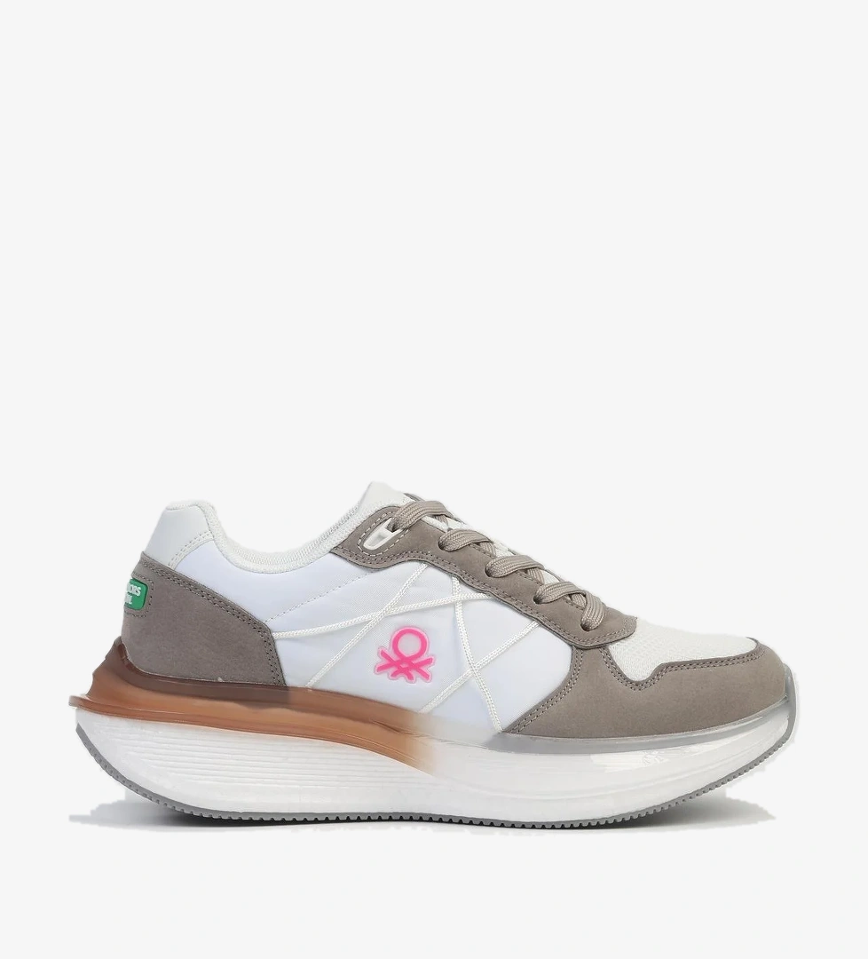 ® İTHAL Beyaz Gri Kadın Spor Ayakkabı BNI-10044