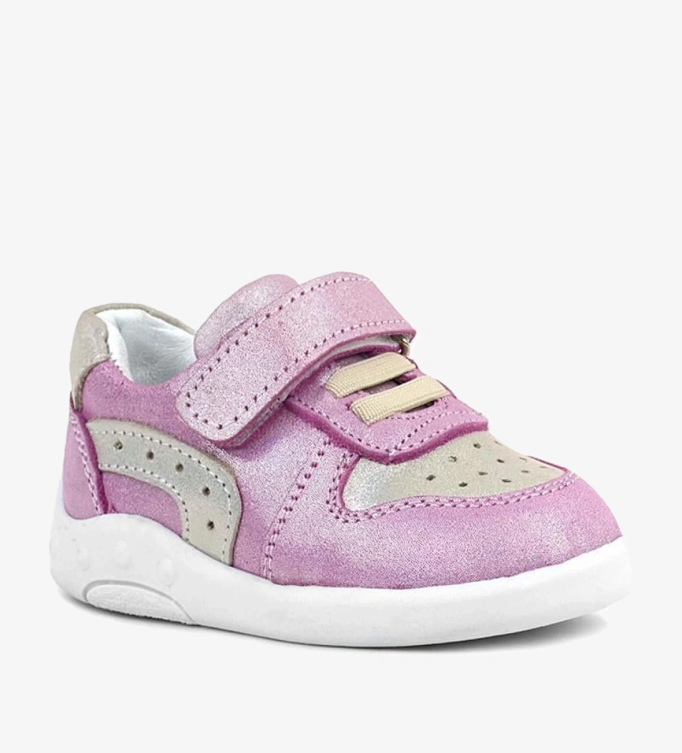 Rakerplus Hakiki Deri Anatomik Pembe Simli Bebek Spor Ayakkabı model görseli