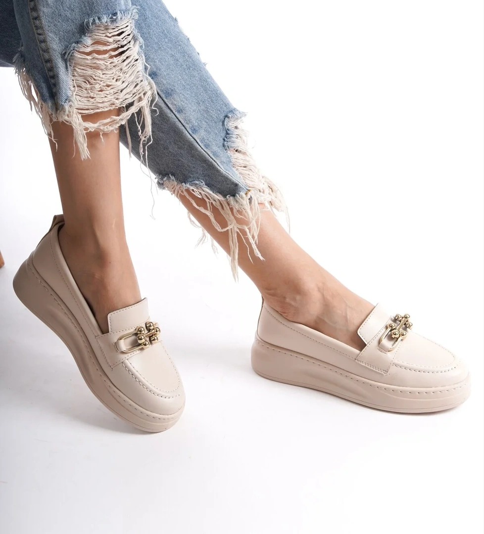 D602 Günlük Ortopedik Garantili Kadın Loafer Ayakkabı