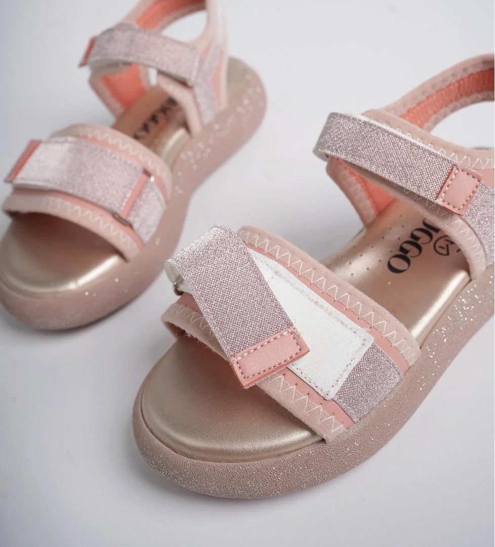 CRUZ Garantili Günlük Ortopedik Hafif Taban Simli ve Cırtlı Kız Çocuk Sandalet