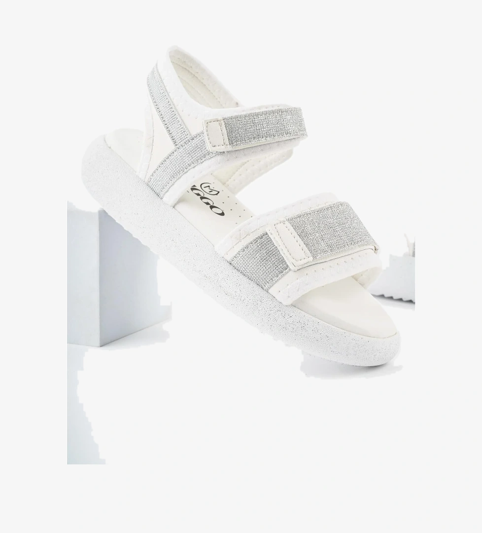 CRUZ Garantili Günlük Ortopedik Hafif Taban Simli ve Cırtlı Kız Çocuk Sandalet