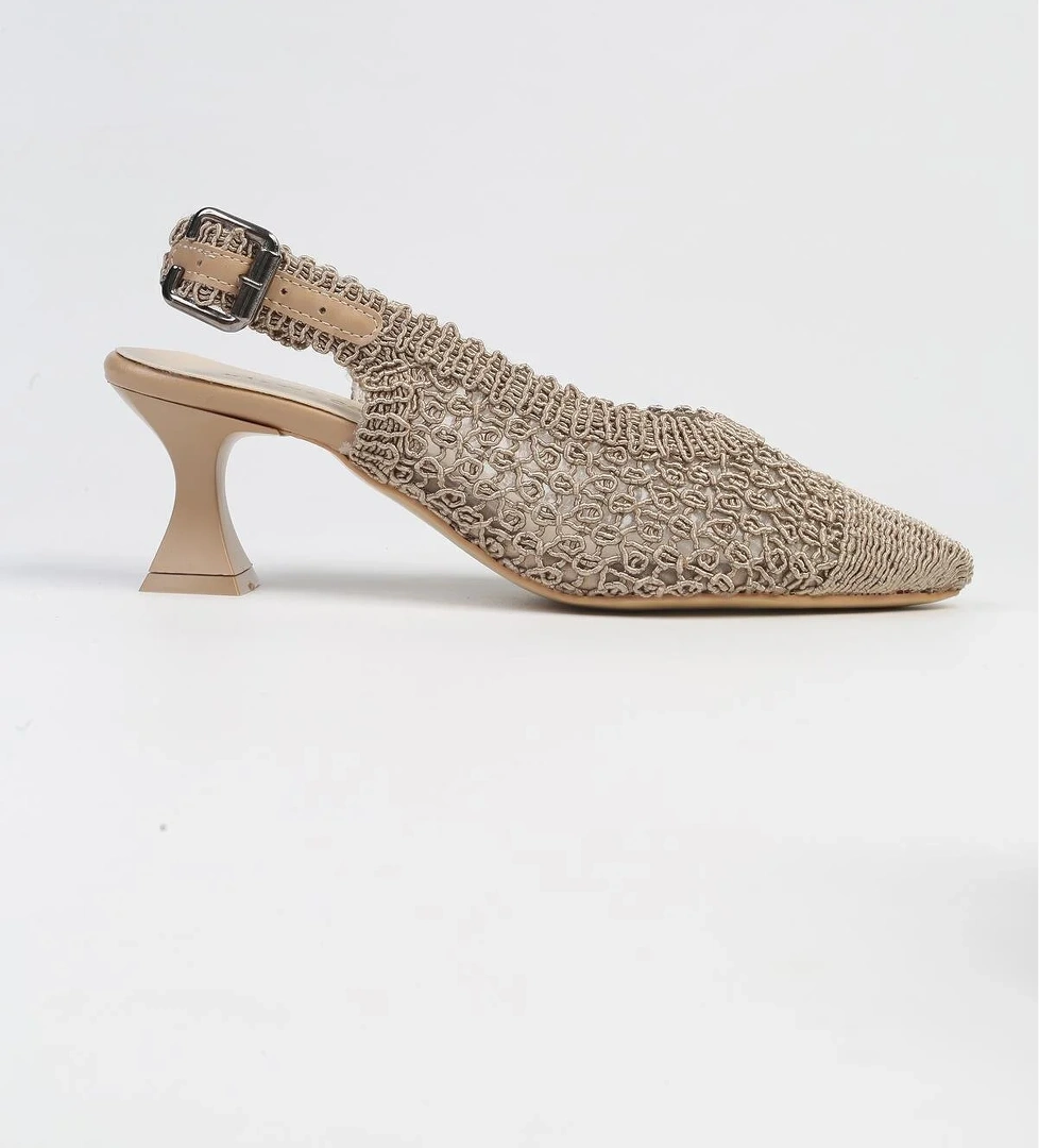 ® | PC-53081- 3959 Vizon-Kadın Topuklu Ayakkabı - Görsel 1