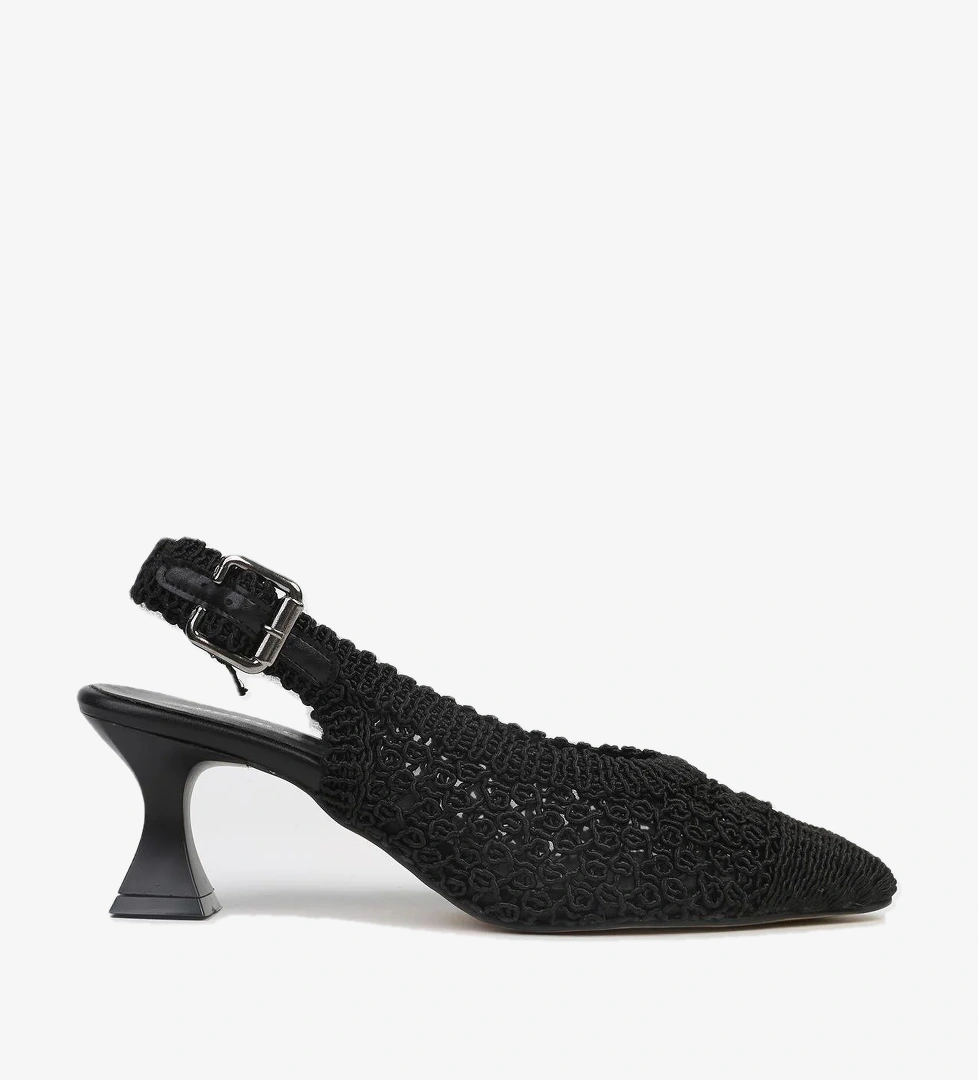 ® | PC-53081- 3959 Siyah-Kadın Kısa Topuklu Ayakkabı