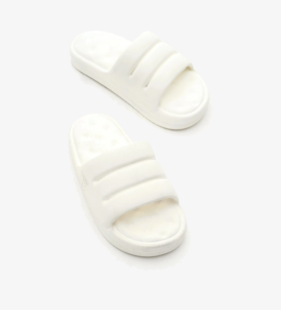 Kadın Beyaz Rahat Kalıp Dilimli Model Önü Açık Eva Terlik - Görsel 1