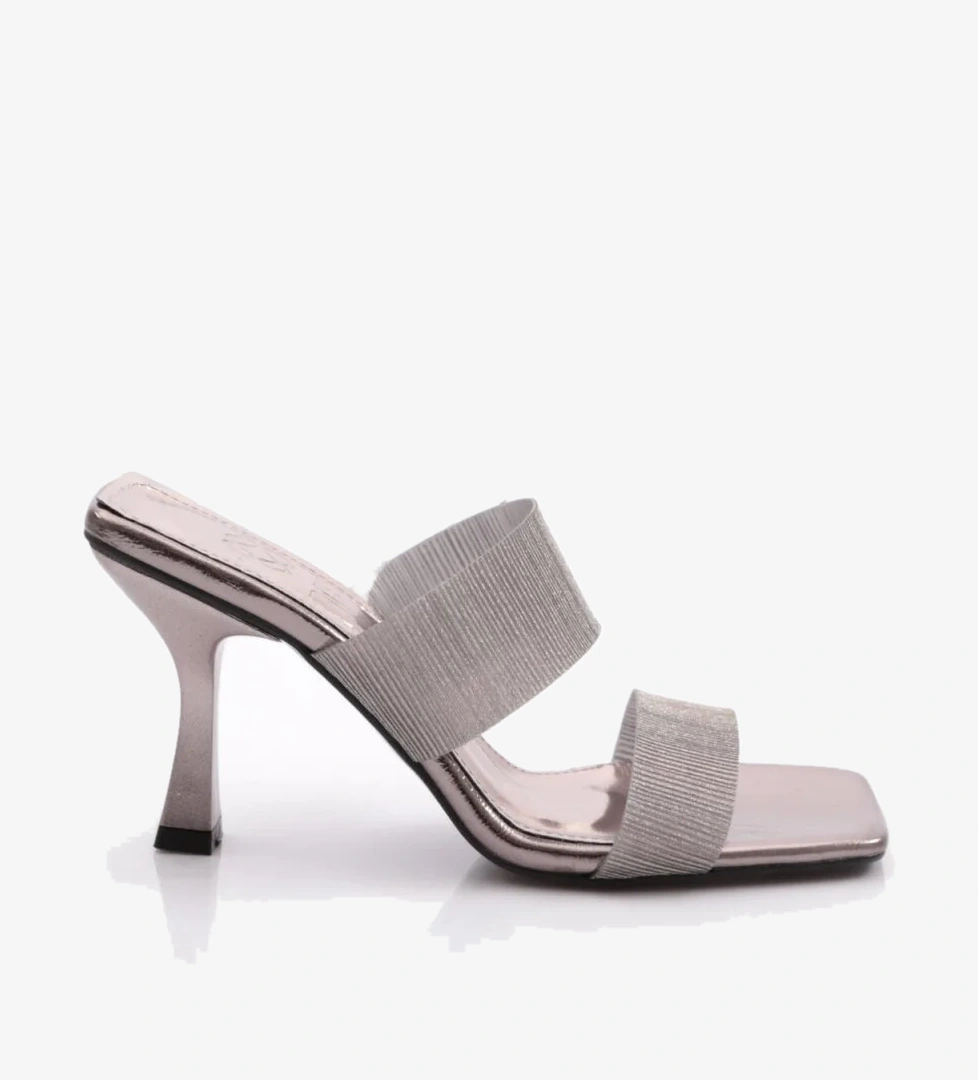 801 Kadin Çift Şeritli Topuklu Terlik