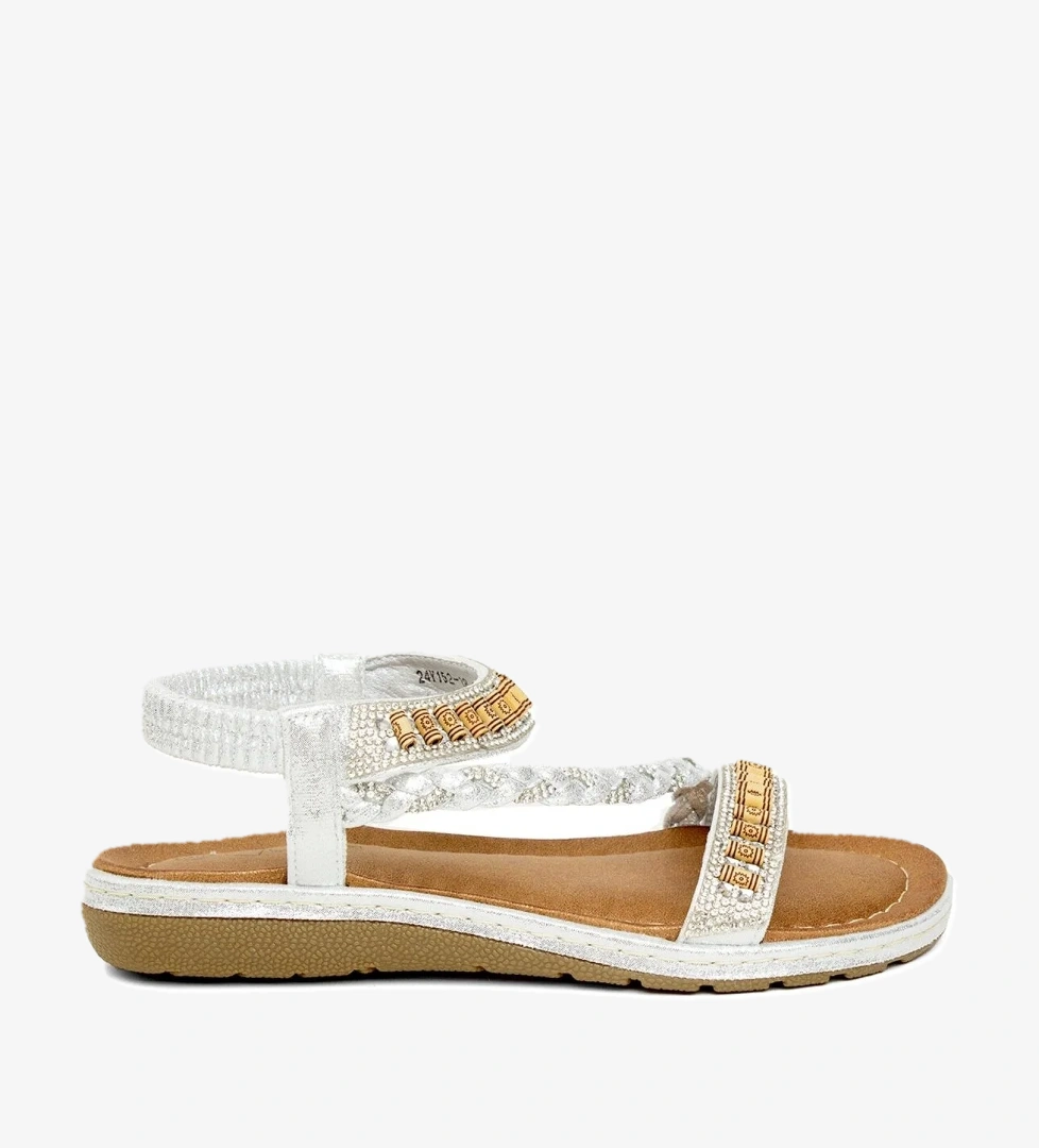 Guja 24Y152-18 Kadın Düz Sandalet Gümüş model görseli