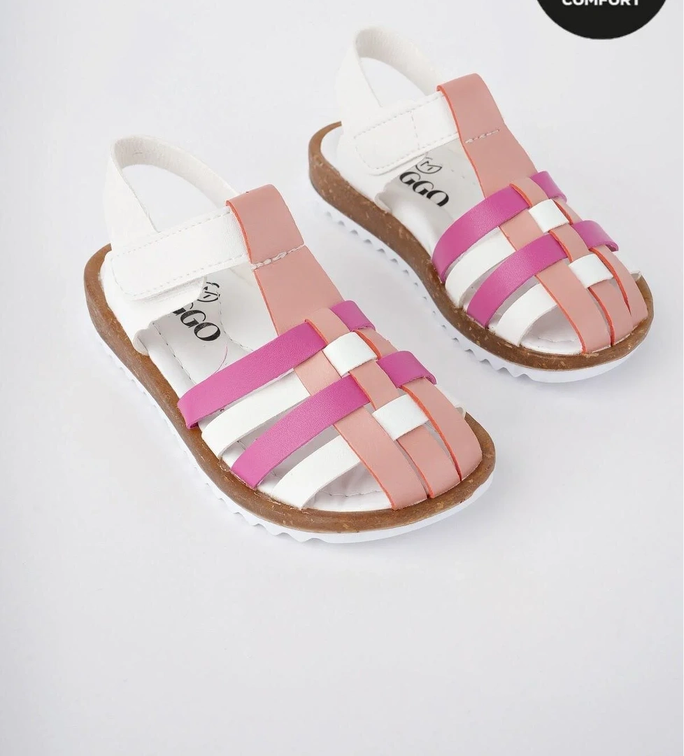 Rapunzel Garantili Günlük Ortopedik Hafif Taban Cırtlı Kız Çocuk Sandalet - Görsel 1