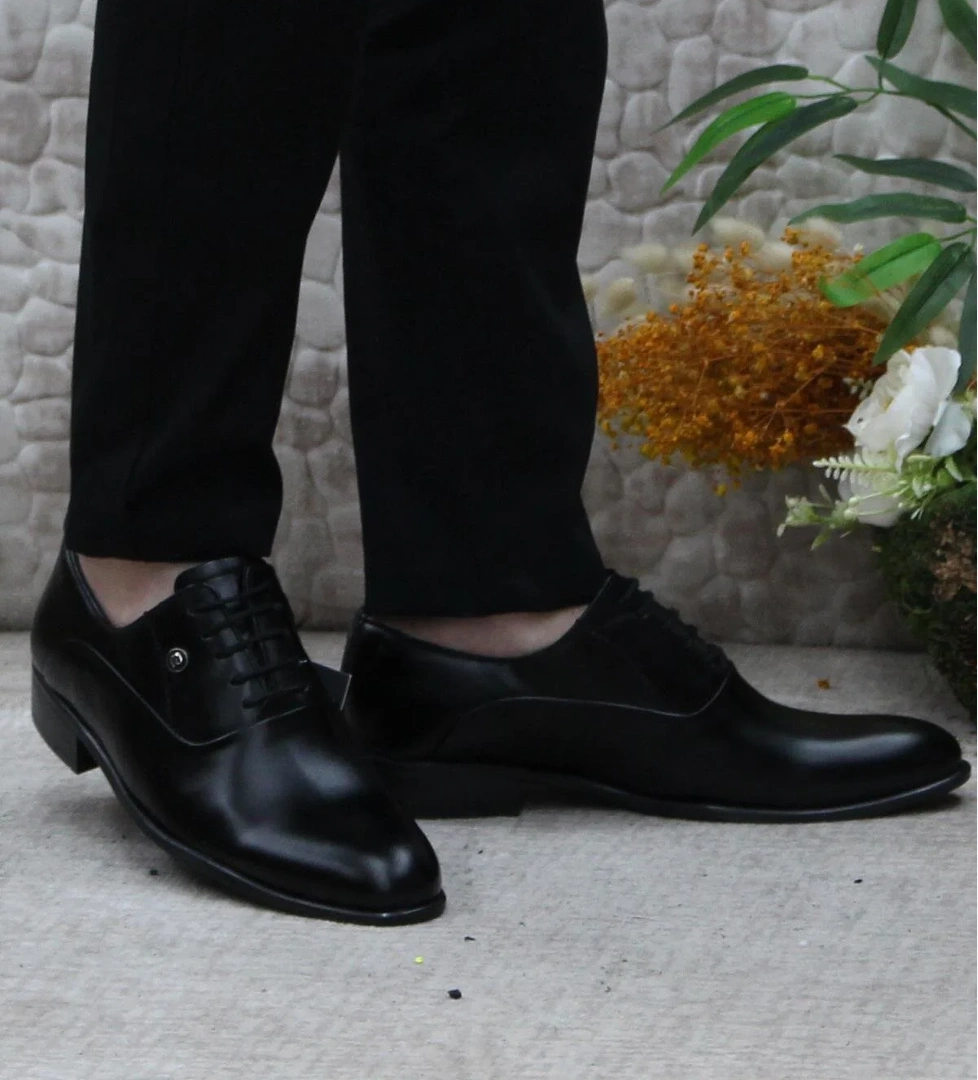 Pierre Cardin 7017 Siyah Açma Damat Ayakkabısı Takım Ayakkabısı Erkek Klasik Ayakkabı model görseli