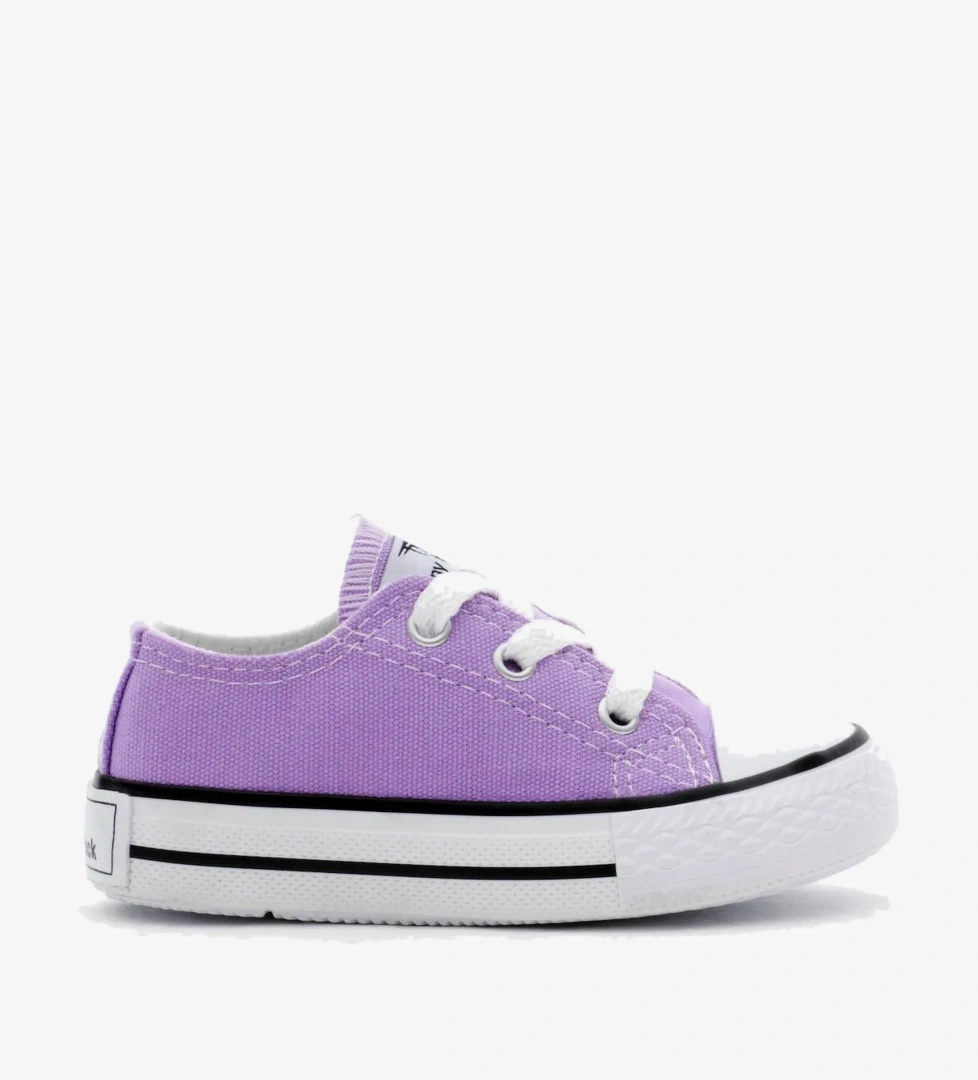 Çocuk Unisex Lila Rahat Kalıp Bağcıklı Sneaker
