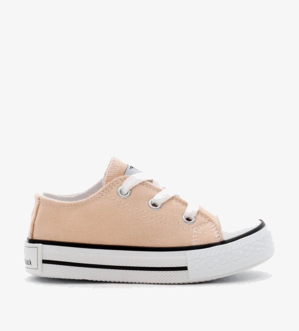Çocuk Unisex Bej Rahat Kalıp Bağcıklı Sneaker