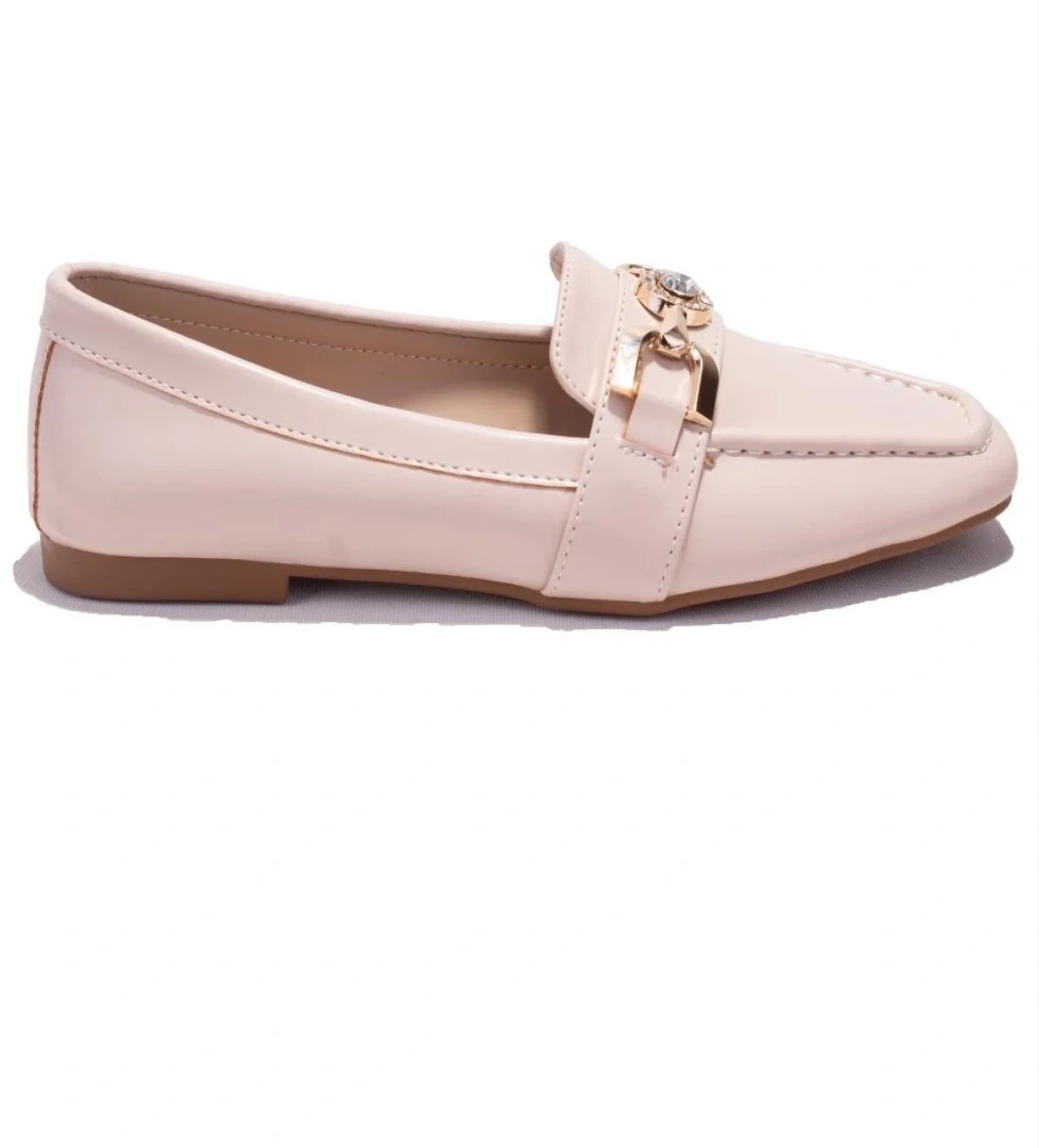 DZA07-8692050 Bej Günlük Babet Kadın Ayakkabı