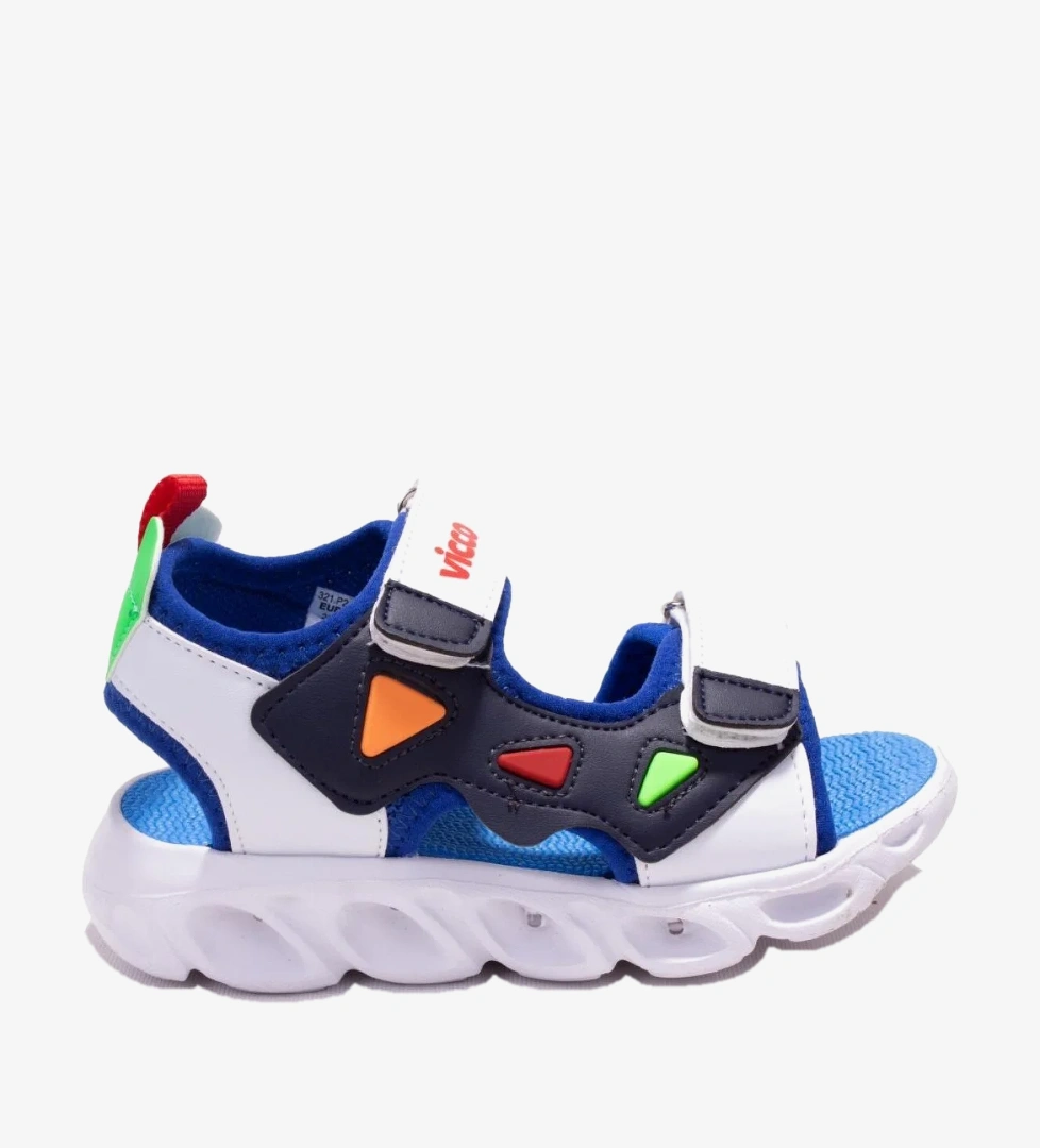 VICCO 321F24Y204 Hilda Mavi Ortopedik Günlük Işıklı Erkek Çocuk Spor Sandalet