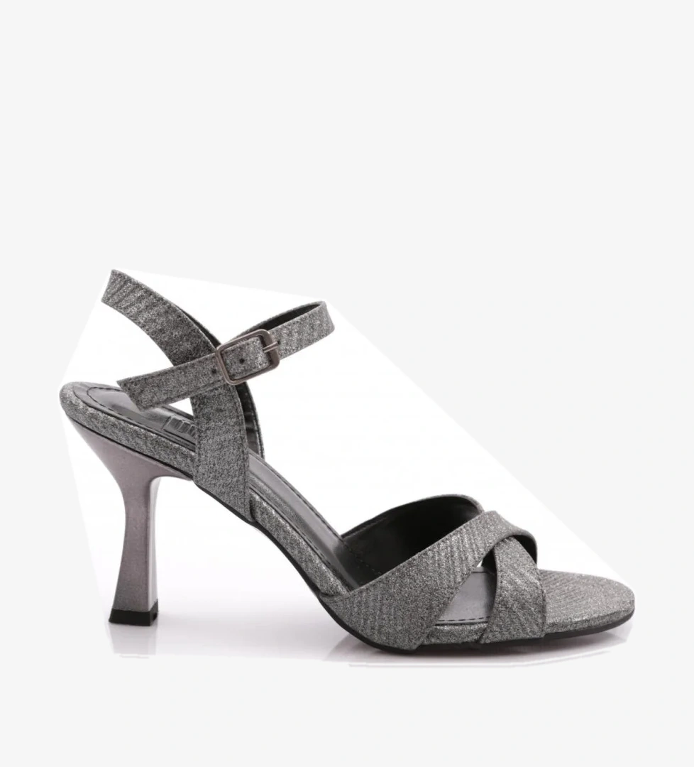 902 Kadin Çapraz Şeritli Topuklu Ayakkabi - Görsel 1