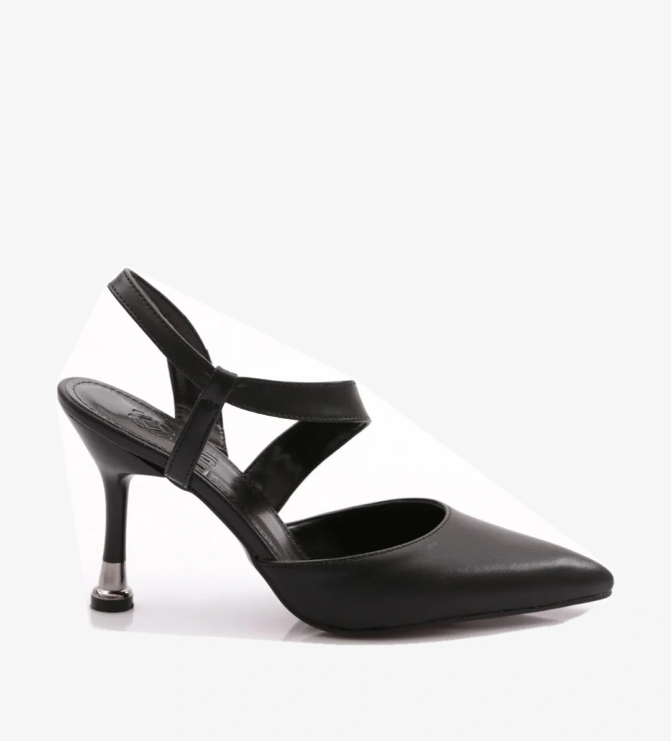 502 Kadin İnce Topuk Bileği Saran Topuklu Ayakkabi - Görsel 1