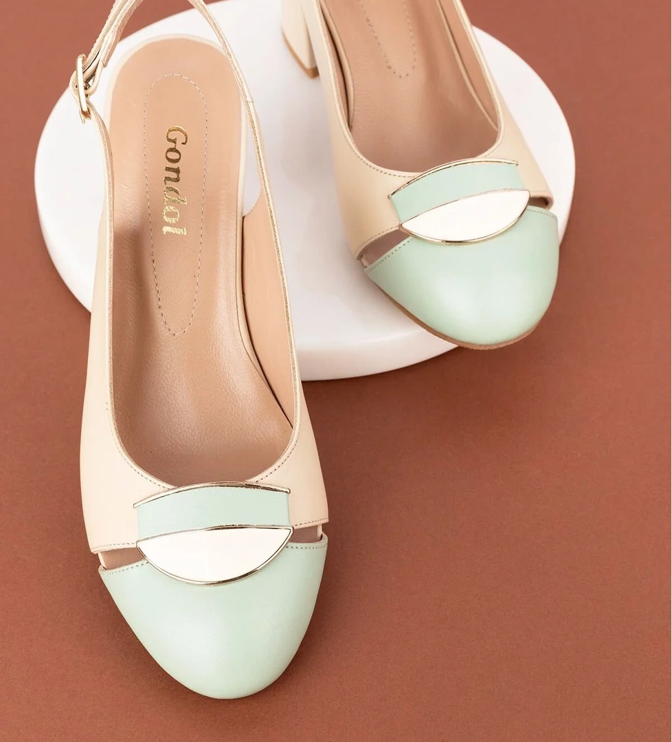 Gondol Hakiki Deri Toka Detaylı Şık Topuklu Ayakkabı ast.6725