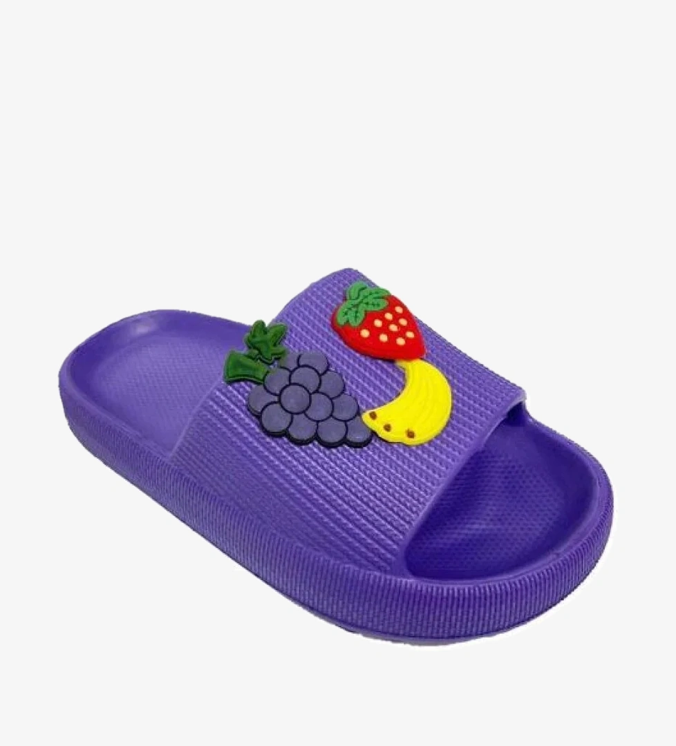 200-24 Meyve Figürlü Suya Dayanıklı Kız Çocuk Terlik 24-35