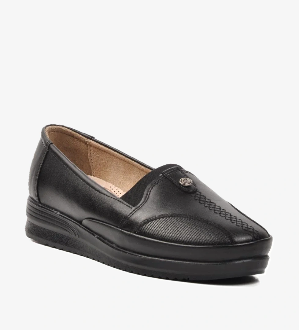 Ayakmod Ayakmod 195 Z Siyah Hakiki Deri Kadın Günlük Ayakkabı Casual Ayakkabı | Flo Siyah - 1. görsel