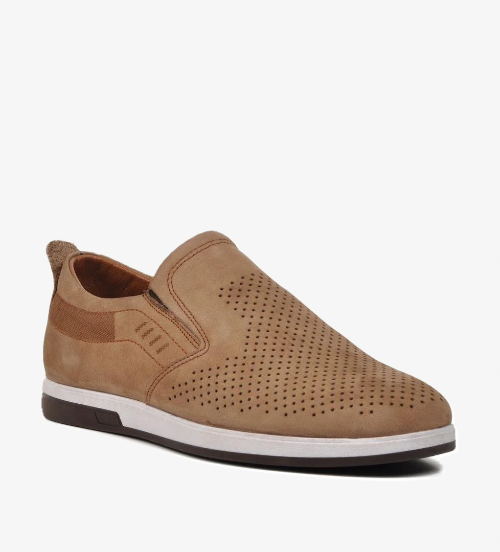 D7401 Kum Nubuk Hakiki Deri Erkek Günlük Ayakkabı