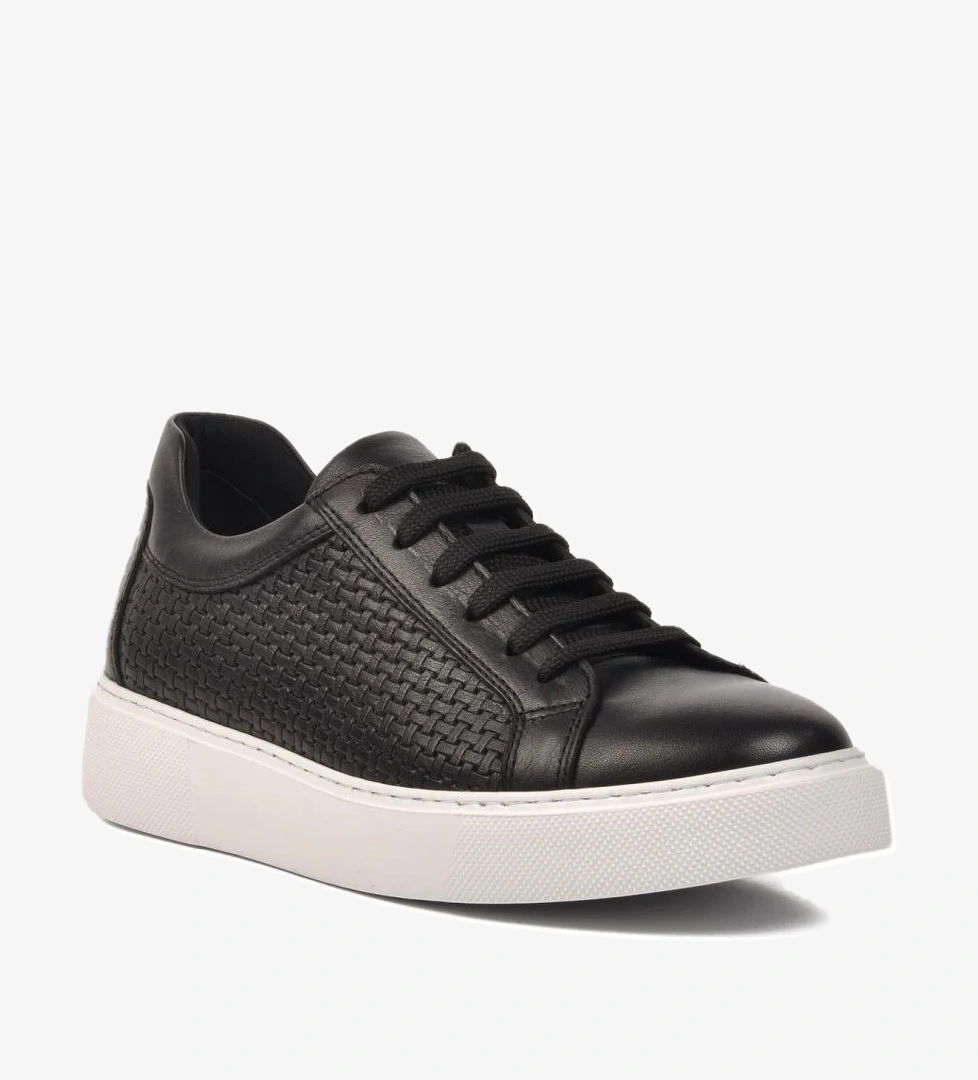 Ayakmod 23651-2 Beyaz Siyah-beyaz Hakiki Deri Erkek Günlük Ayakkabı model görseli