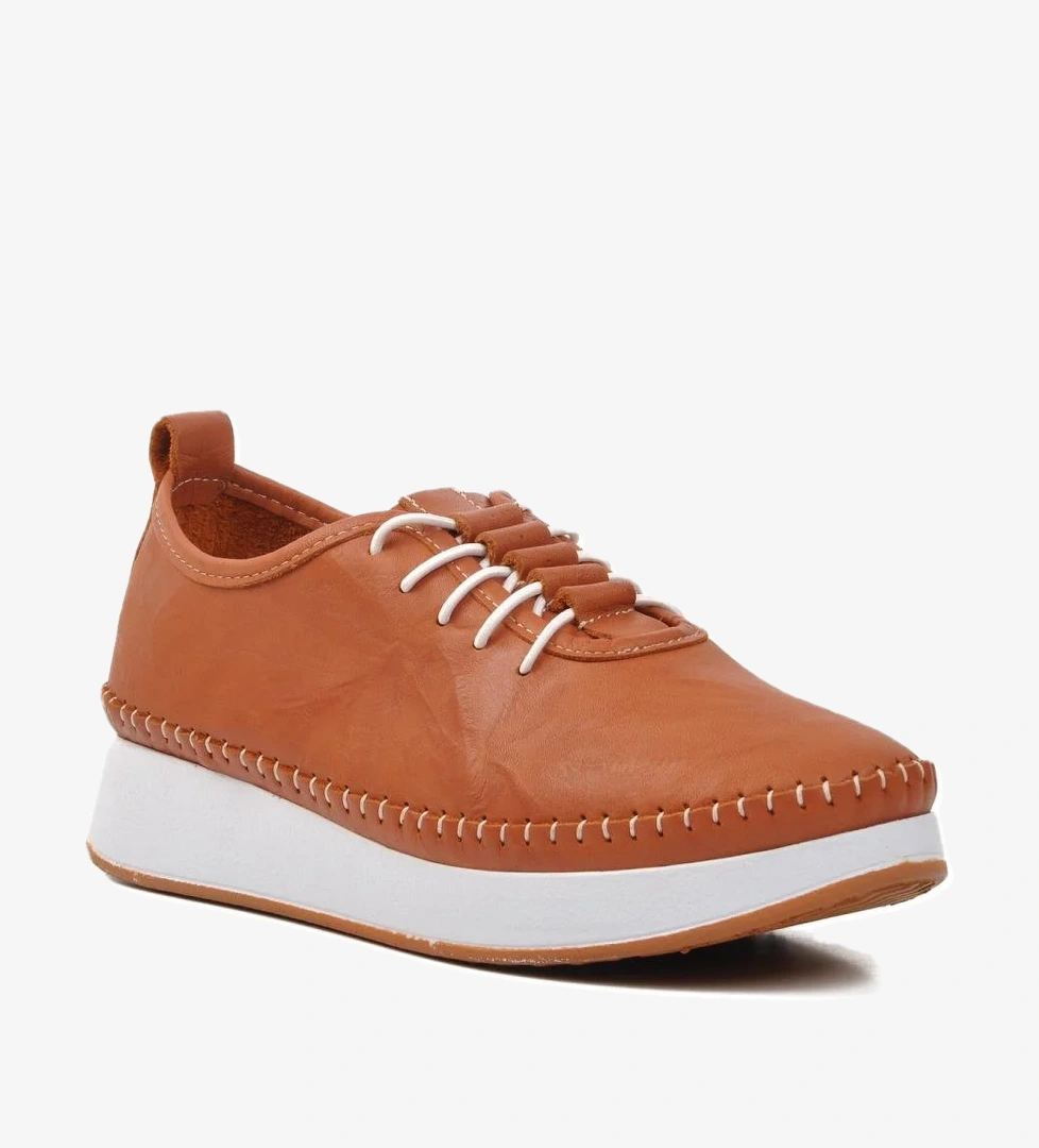 24077 Taba Hakiki Deri Kadın Günlük Ayakkabı